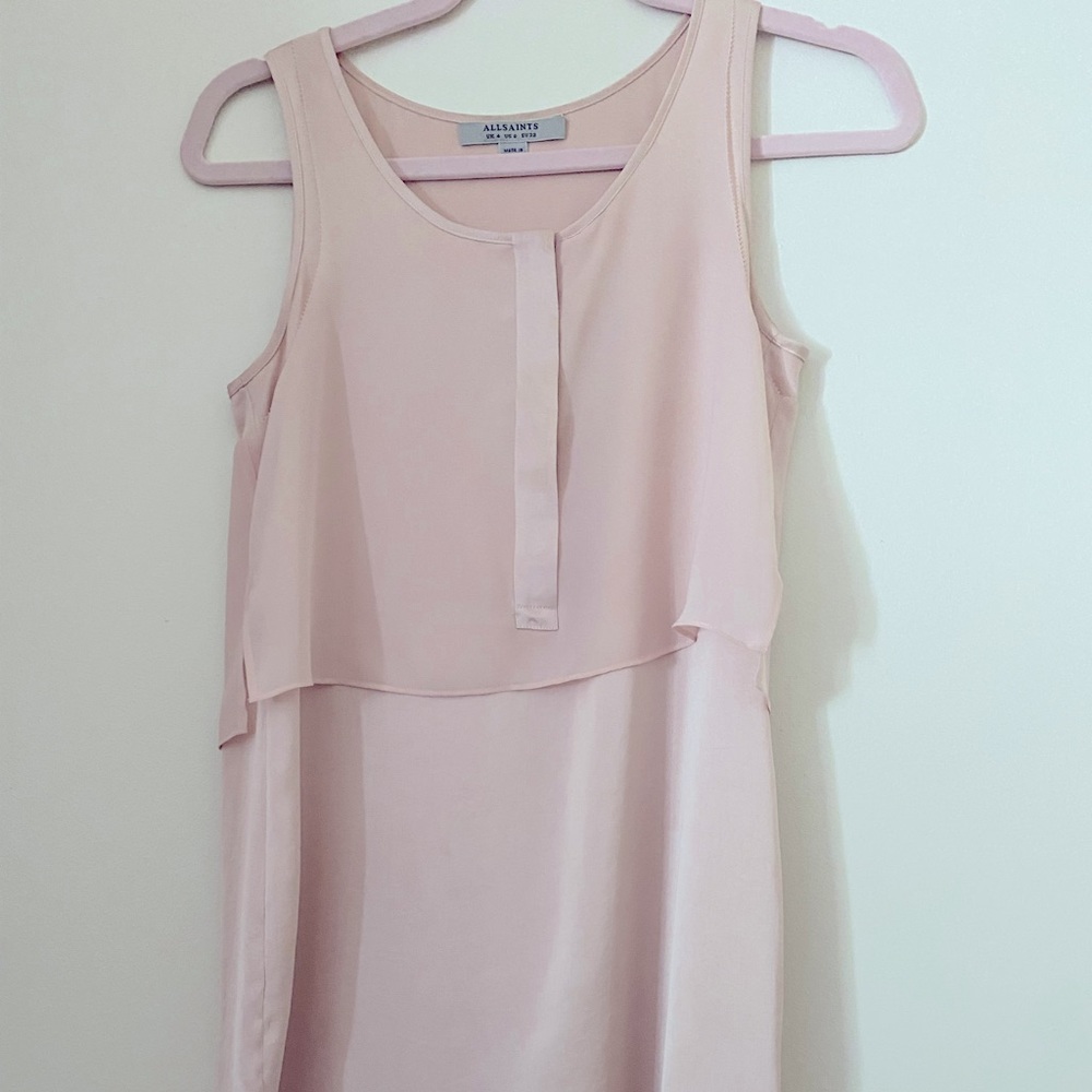All Saints Pink Zaha Shirt Dress